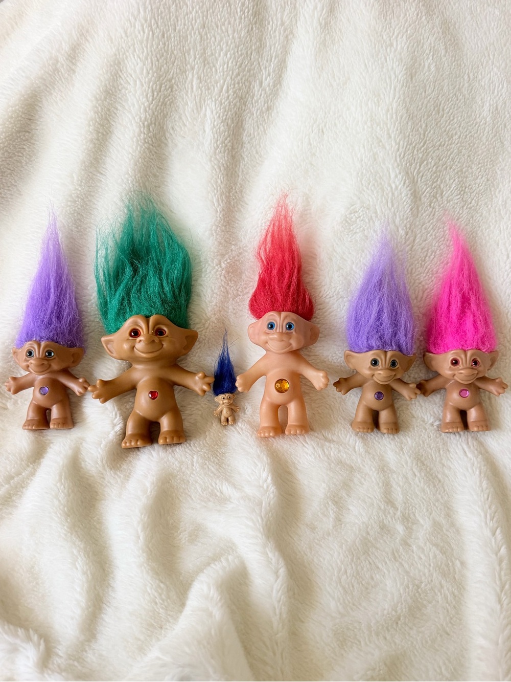 Vintage 90s Treasure Trolls Lot of 6 – Ace Novelty & Made in Korea - Wishstone